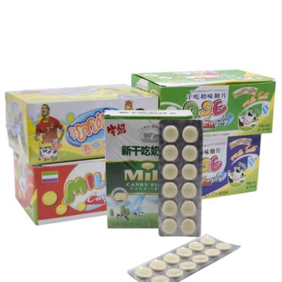 China OEM Natural Hard Milk Flavor Tablet Candy Dry Tablet for sale