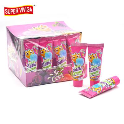 China Normal Wholesale Chinese Liquid Tube Toothpaste Flavor Fruit Bubble Gum Factory Chewing Gum for sale