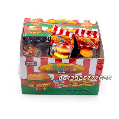 China OEM Natural Hamburger Delicious Shape Hamburger Jelly Gummy Candy for sale