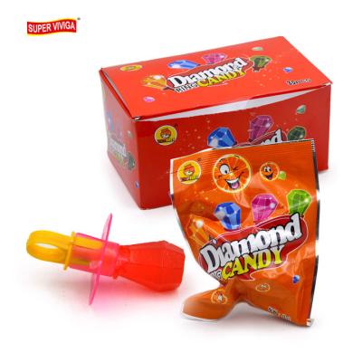 China Pop Ring Jewelry Diamond Candy Light Up Natural Wholesale Hard Lollipop Candy for sale