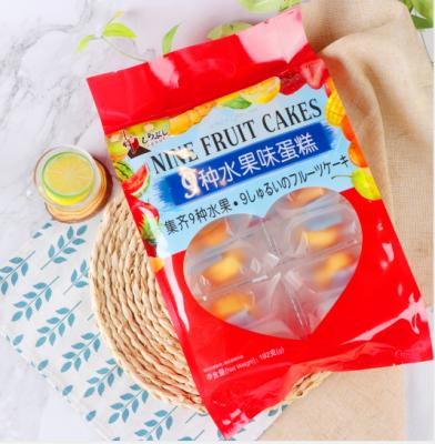 China Nine Fruit Wholesale Gluten Free Delicious Flavor Cake Food Office Factory Mini Cake for sale