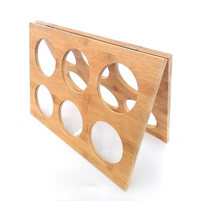 China Family Viable Nature Bamboo Rack Wine Rack Can Be Folded To Store Wine Rack Table Organizer for sale