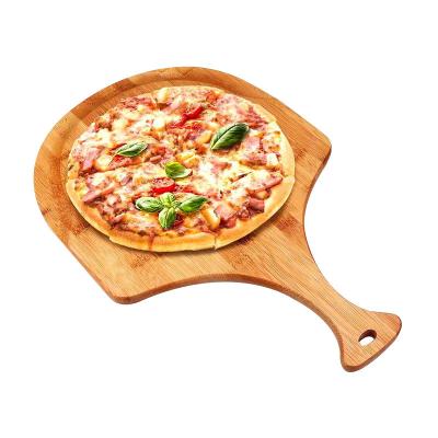 China Sustainable Hot Sale Wooden Steak Dish Slate Cutting Board Bamboo Pizza Tray for sale