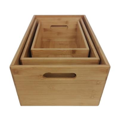 China Bamboo Folder Basket Handwork Sustainable Natural Bamboo Miscellaneous Bamboo Basket Basket Storage Box for sale