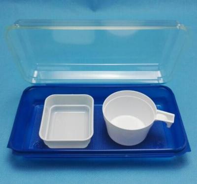 China Freshness Preservation Lunch Meal Box Atlas Size PET In-Flight PS Aircraft Catering Service for sale