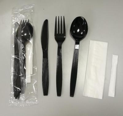 China 6g PS Disposable Plastic Cutlery Pack , Food Grade Cutlery Kit for sale