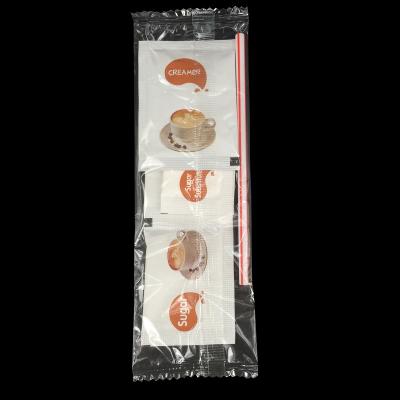 China Clear Sugar and Creamer Sachets Condiment Kit for Bar Restaurant and Hotel COK-4 for sale