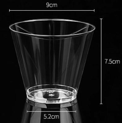 China 9oz disposable plastic cup for airlines, 9oz Crystal Cup for in-flight use for sale