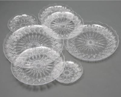 China Viable Crystal Dessert Plate, Clear Round Cake Plate, High Quality Plate for sale