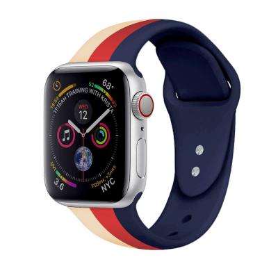 China Hot Transfer Silicone Rubber Bands For Apple Watch Model Silicone Strap for sale