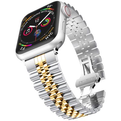 China Stainless steel steel band for iwatch 6/5/4/3/2/1 watch band 38mm 40mm 42mm 44mm apple watch 6 metal straps for sale