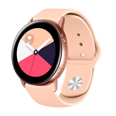 China 20/22mm Silicone Rubber Band Active Sports Band Galaxy Watch Strap For Samsung/Huawei/Garmin/Fitbit Watch for sale