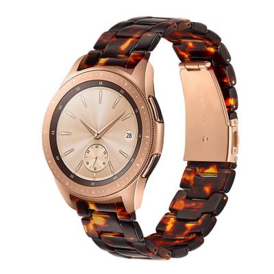 China Resin Samsung Galaxy Watch Bands (46mm) / Speed ​​S3 Frontier / Classic Bands 22mm Fashion Resin Strap Strap With Metal Stainless Steel for sale