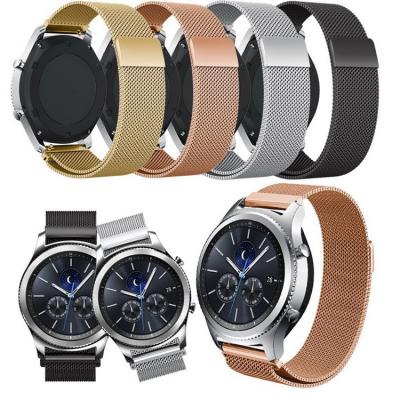 China Magnetic Stainless Steel Mesh Strap For Samsung Galaxy Gear s3 Watch Band Milanese Loop 20mm 22mm For Watch4 Band s2 Active 46mm for sale