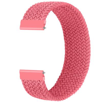 China Rubber Braided Solo Loop Band For Smart Watch Sport Strap ForSamsung/Garmin/Fitbit/Huawei Stretch Weave Nylon Bands 20mm 22mm for sale