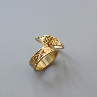 China Hot Selling Totem Ring Women's Vintage Fashion Titanium Diamond Jewelry Ring For Women for sale