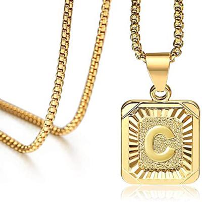 China Pearl Hiphop Hip Hop Men's Necklace Square Pendant and Square Chains Different Lengths Stainless Steel Necklaces Picture Shows New for sale