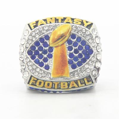 China 2021 New Hot Selling Fantasy CLASSIC Retro Team Ring Men European American Football Alloy Inlaid Crystal Gems Artificial Stone Ring for sale