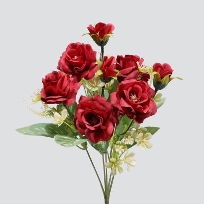 China Wholesale high quality minimalist artificial flower silk rose vases flower on sale for sale