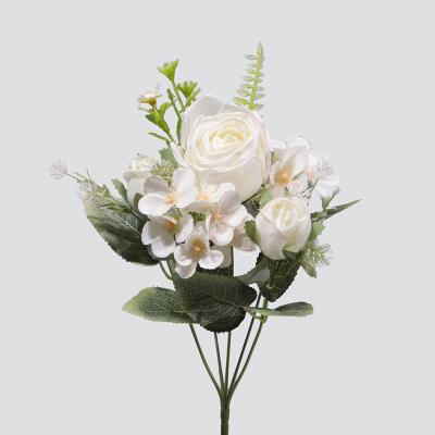 China Minimalist Wholesale Volume Rose Single Artificial Flower Real Touch Rose Flower For Wedding Decoration for sale