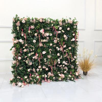 China 3D different kinds of artificial plants flower wall backdrop for indoor and outdoor decoration for sale