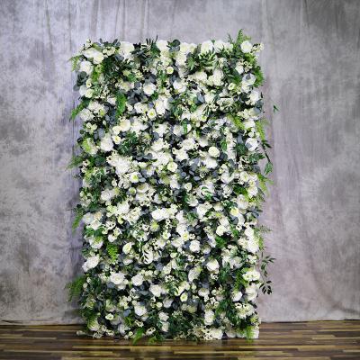 China Hot Sale 3D Decoration Backdrop Artificial Flower Wholesale Silk Wall for sale