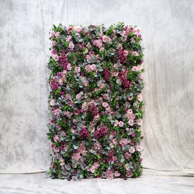 China 3D Customized Artificial Flower Panel To Wedding Flower Wall Backdrop for sale