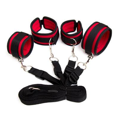 China HUOM sex love strap material bed handcuffs binding leg slaps sex toy for both men and women bdsm bondage restraints for sale