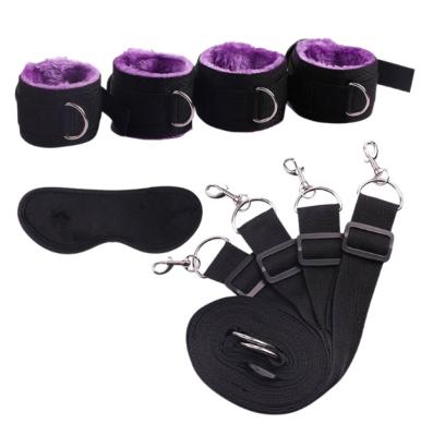 China Adult-Sex-Toy-Wholesale-Sex-Toy-Wholesale-Sex-Love-Bed-Adult-Sex-Toy-Wholesale Strap-On Handcuffs Foot Cuff & Eye Mask Erotic Sex Toys For Women for sale