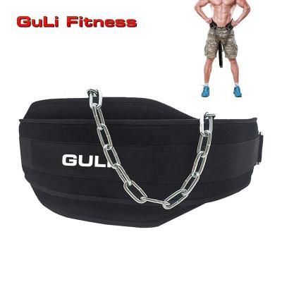 China Weight Lfiting Strength Training Weightlifting Belt Weighed Athletics Dip Pull Up Steel Belt For Weightlifting Power Training Squat Support for sale