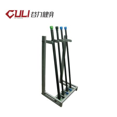 China Guli Stable Fitness Weighted Bar Storage Rack OEM/ODM Weighted Body Exercise Bar Rack Vertical Aerobic Rack for sale