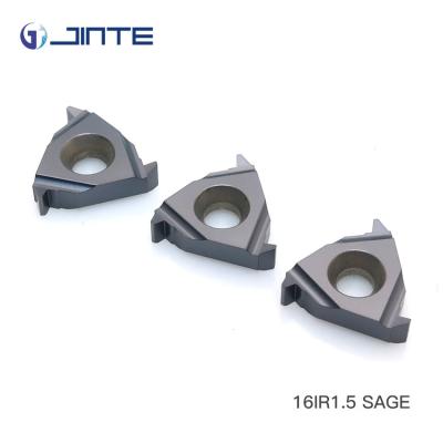 China High Precision CNC Carbide Threading Inserts 16IR 1.5 SAGE For Stainless Steel for sale