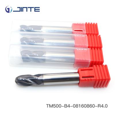 China HRC45 R4.0 Ball Nose Tungsten Carbide End Mill Cutter Tool High Wear Resistance for sale