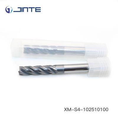 China 10mm Cnc End Mill Carbide 4 Flute Flat End Mill Cutting Stainless Steel for sale