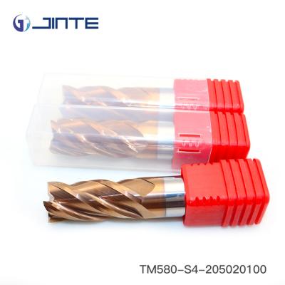 China 4 Flute Tungsten Carbide End Mill With AlCrSiN Coated For CNC Machining for sale