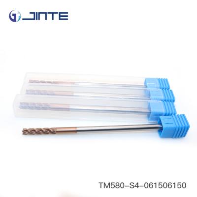 China Durable 4 Flute Solid Carbide End Mill Cnc Milling Bits For Metalworking With Coating for sale