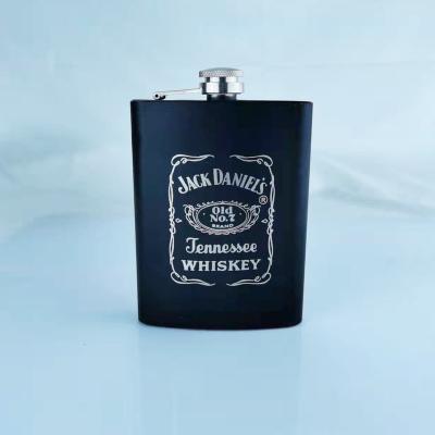 China Art Decor OEM Cheap Matte Black Hip Flasks For Groomsmen Men Support Laser Engrave for sale