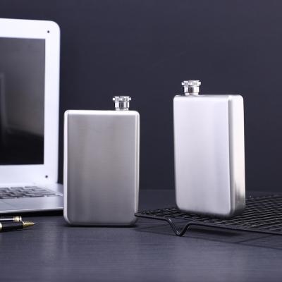 China Cheap Wholesale Art Decor yongkang stainless steel silver square 8 oz hip flask for liquor for sale