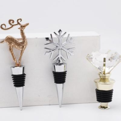 China Shape Wholesale Zinc Alloy Beer Champagne Wine Glass Bottle Metal Stopper Volume Customize for sale