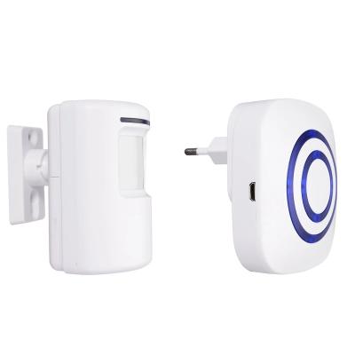 China Wireless Modern PIR Motion Sensor Doorbell PIR Detector Store Shop Welcome Infrared Door Entry Alarm Doorbell Waterproof for sale