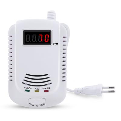 China Home Security System Wholesale 12V 220V LPG Gas Leak Detector Wall Mounted Kitchen Cooking Gas Detector for sale