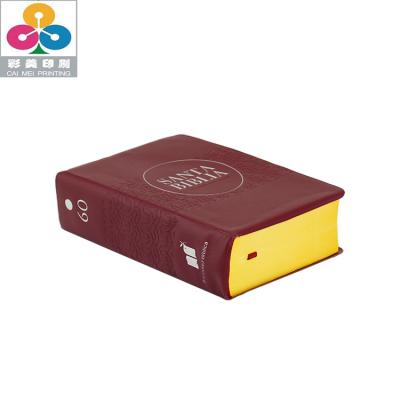 China Eco Friendly Custom Leather Cover Bible Printing Catholic Bible Printing Service for sale