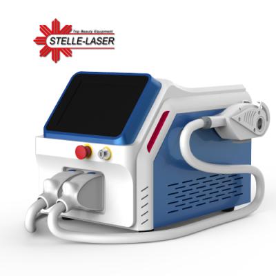 China Acne Treatment Two Handles Q Switch ND Yag Laser Tattoo Removal IPL Skin Rejuvenation Machine for sale