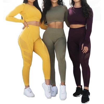 China Breathable Wholesale Sport Suit Women Fitness Clothing Sport Wear Yoga Set for sale