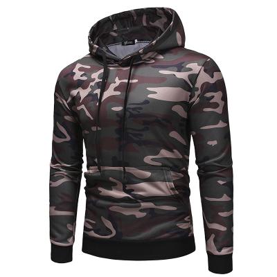 China Camouflage logo sublimation logo oem latest design anti-pilling pattern men's street wear camouflage sweatshirt hoodies for sale