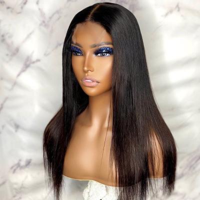 China 2021 Hot Selling Virgin Lace Frontal Wigs HD Silky Straight Lace Frontal Wigs Cuticle Aligned Hair Wig Pre Plucked for sale