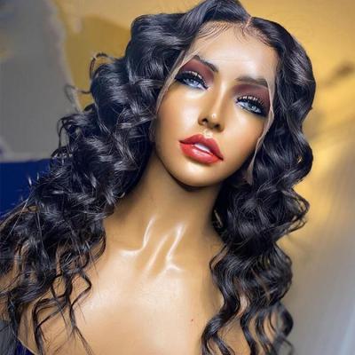 China Silky Straight Wave Raw Virgin Cuticle Aligned Hair Wigs Vendors Brazilian Hair Wigs Loose Wave Lace Front Wig for sale