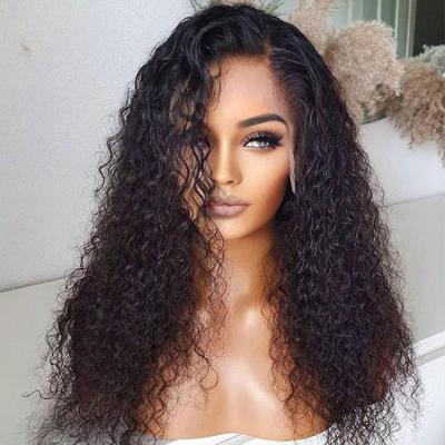 China Long Wave 250% Density 13X4 Human Hair Wig Virgin Mink Brazilian Hair Wigs for sale