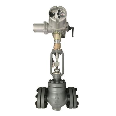 China Power Plant Globe Control Valve With Economical Electric Adapter Actuator for sale