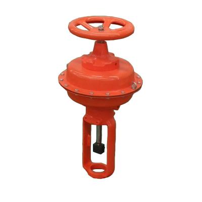 China Contra Side Pneumatic Straight Diaphragm Handwheel Pneumatic Gate Valve Stroke Actuator for sale